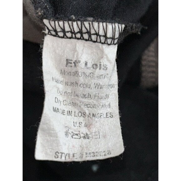 Et Lois Sz ?? (See Meas) Black Taupe Pieced Artsy Pullover Tunic Top EUC - Picture 10 of 10